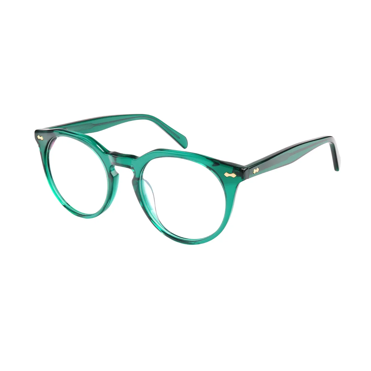 Darcy - Round Green Glasses for Men & Women - EFE
